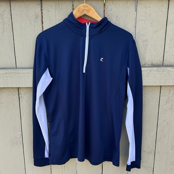 Z Women's Navy and White Athletic Top - Picture 1 of 5